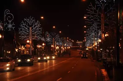 holiday lights in Gatlinburg