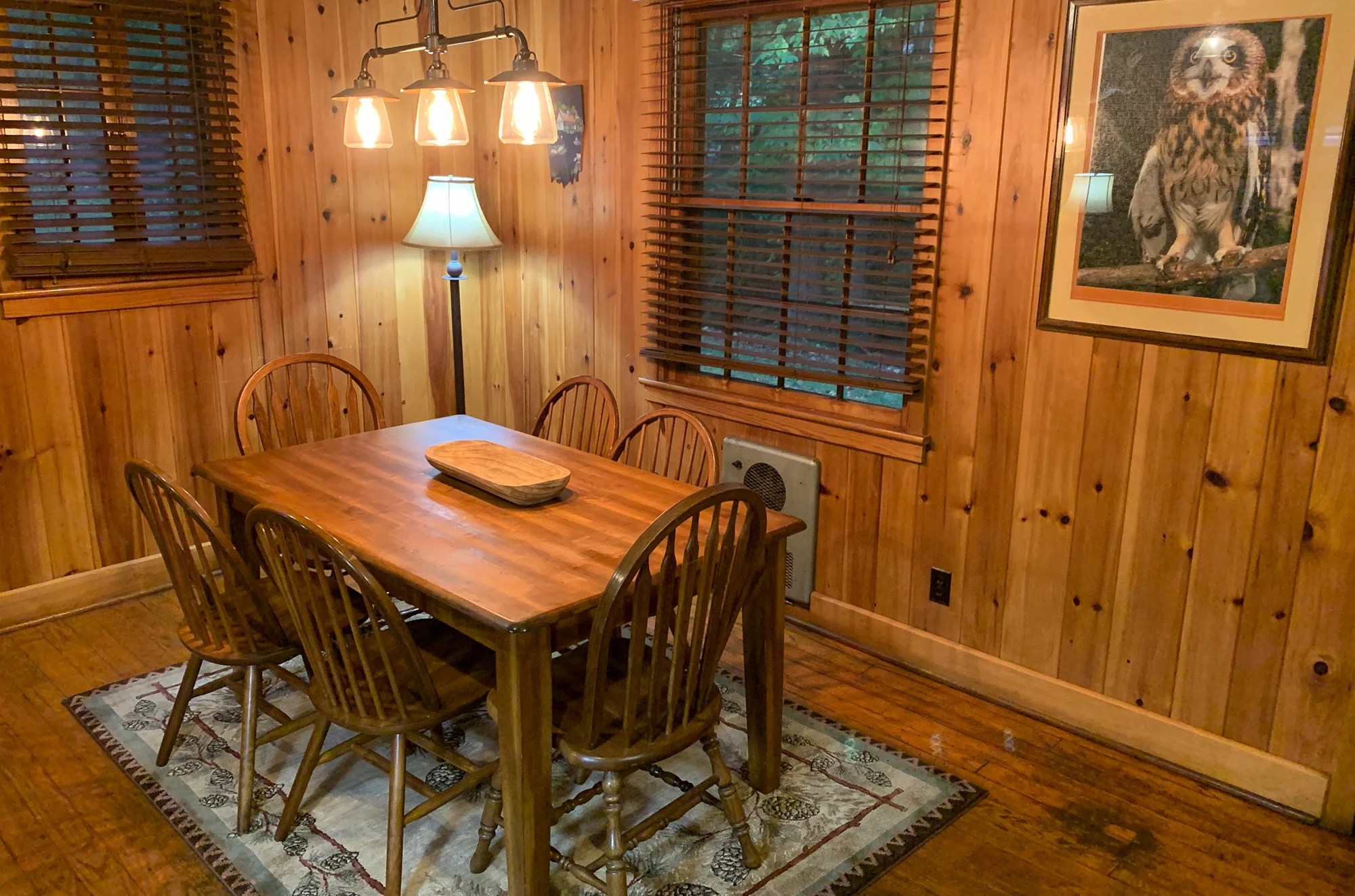table in Gatlinburg cabin