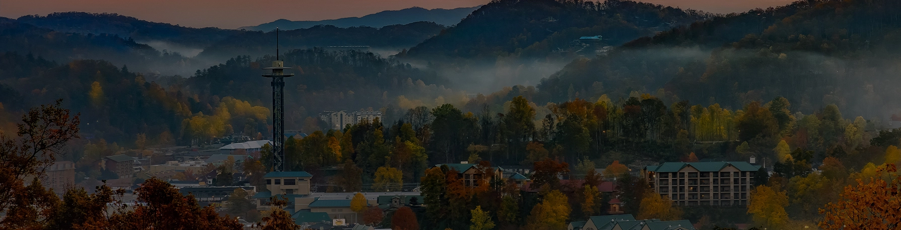 sunrise over Gatlinburg, Tennessee