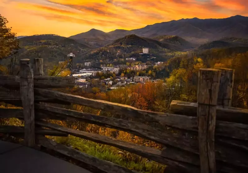 gatlinburg overlook sunset