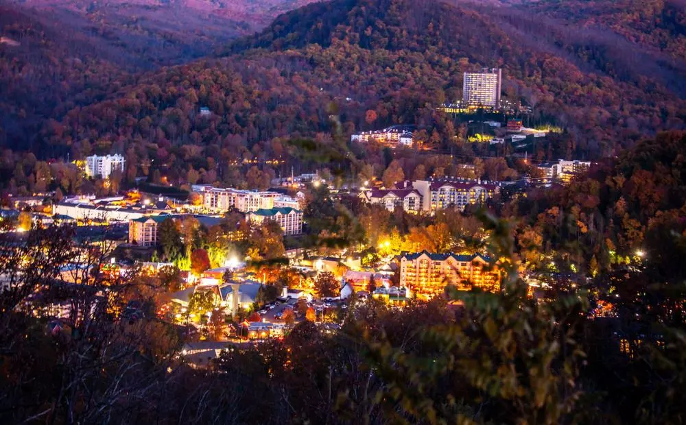 Gatlinburg at night