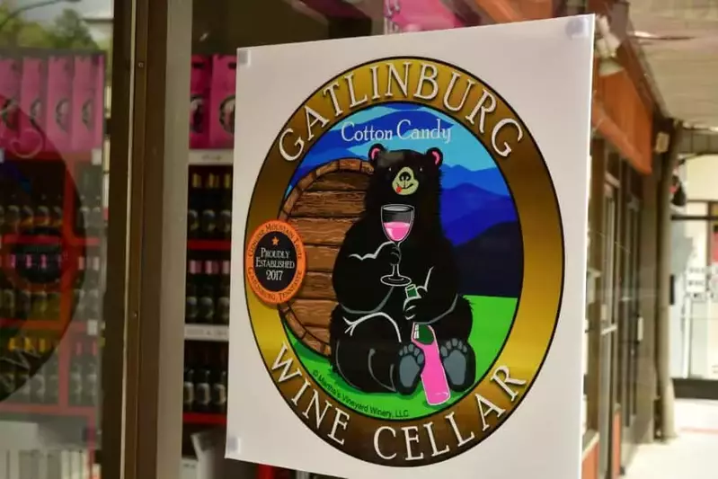 gatlinburg wine cellar sign