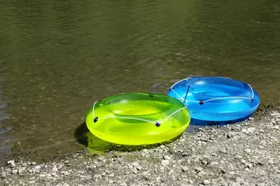 inner tubes in the little pigeon river