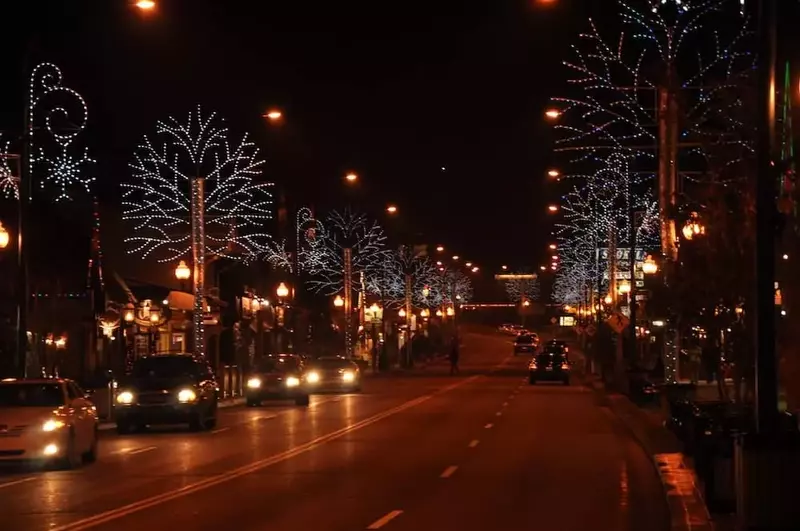 holiday lights in Gatlinburg