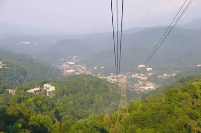 Beautiful views from the Ober Gatlinburg Aerial Tramway.