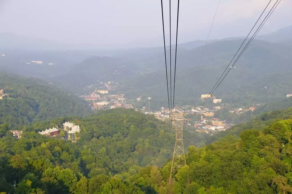 Beautiful views from the Ober Gatlinburg Aerial Tramway.