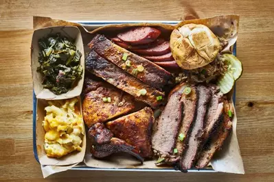 barbecue platter from a restaurant in gatlinburg