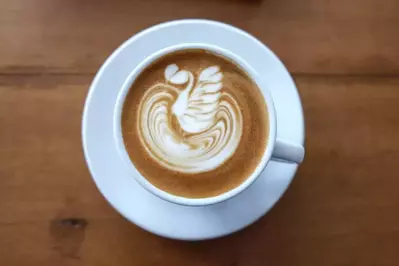 cappuccino in a white cup and saucer