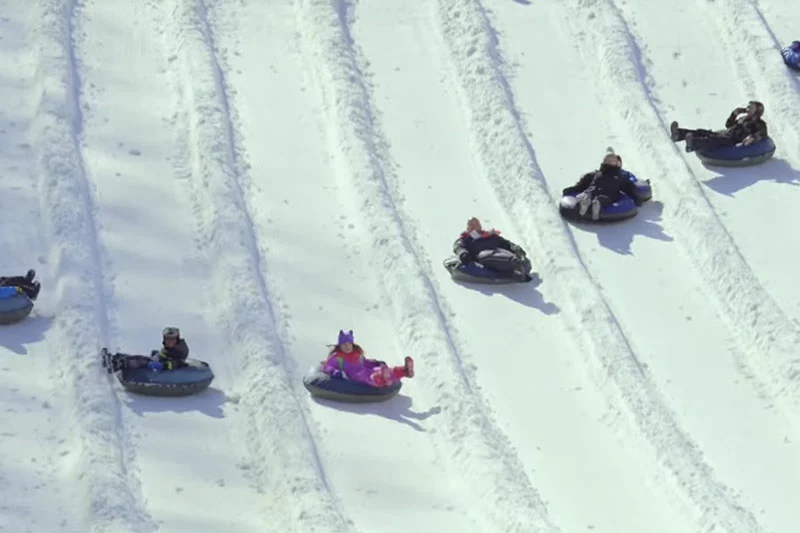 snow tubing slopes at Ober Mountain