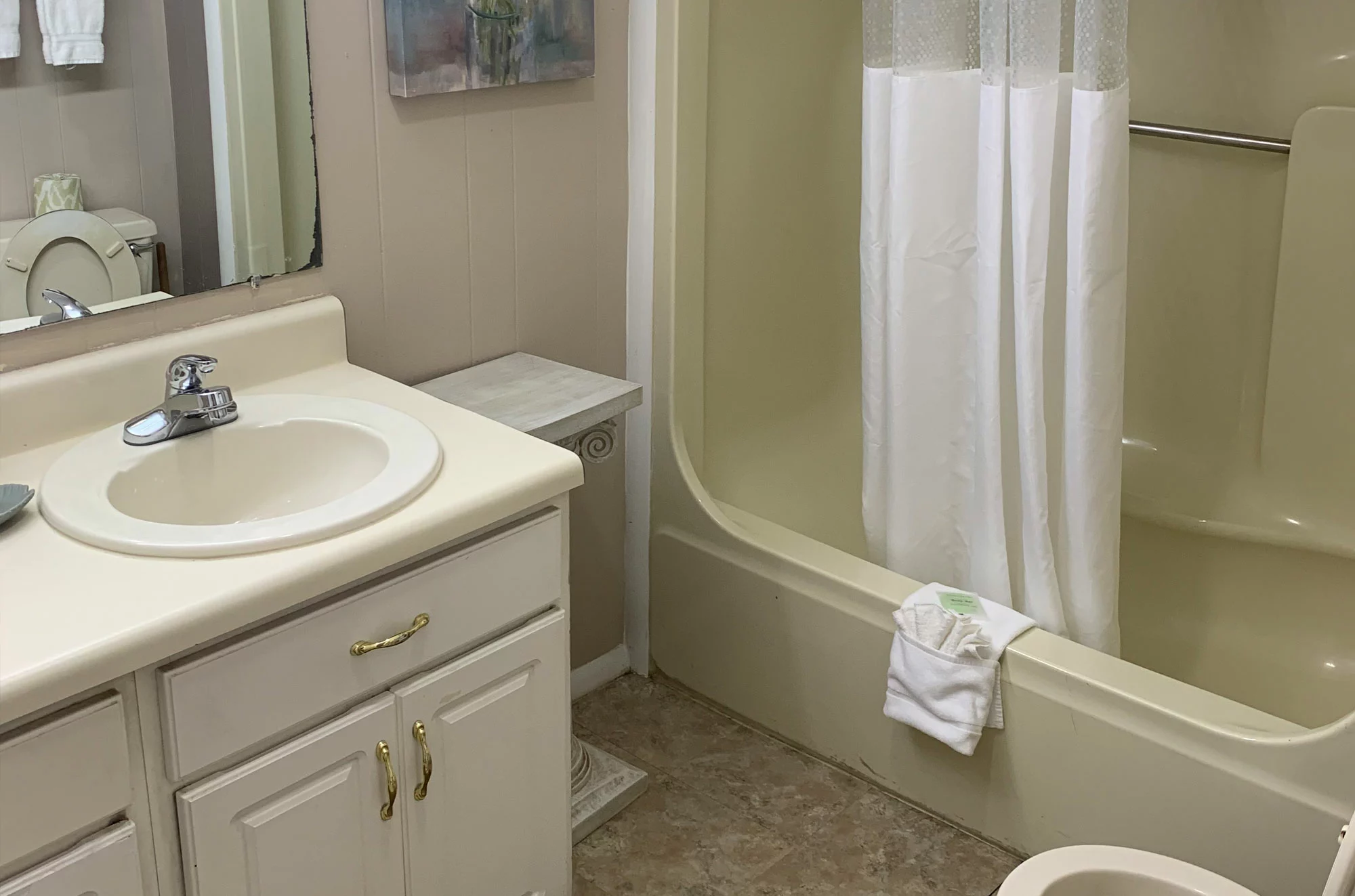bathroom in Gatlinburg cabin