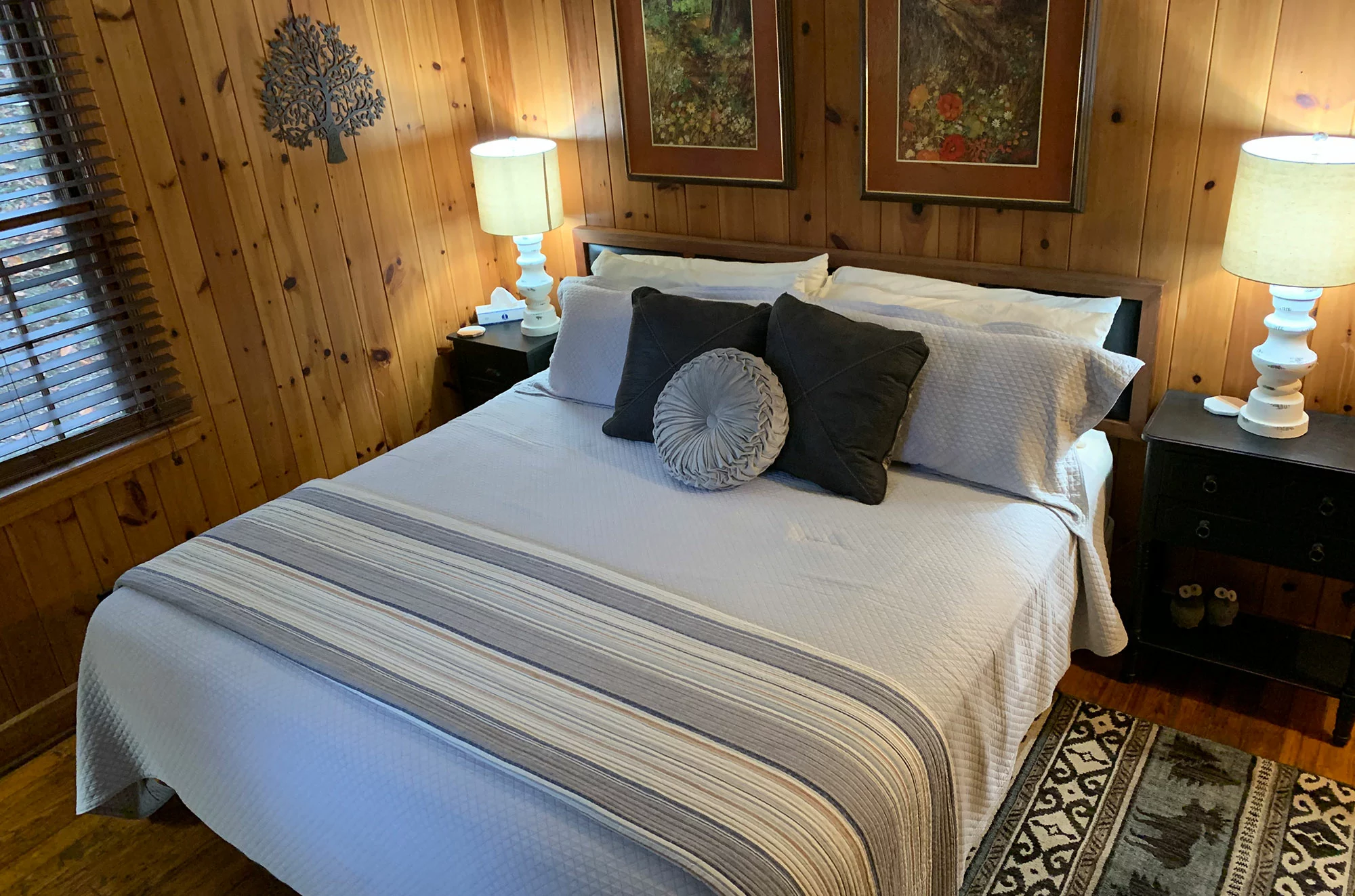 bedroom inside Gatlinburg cabin