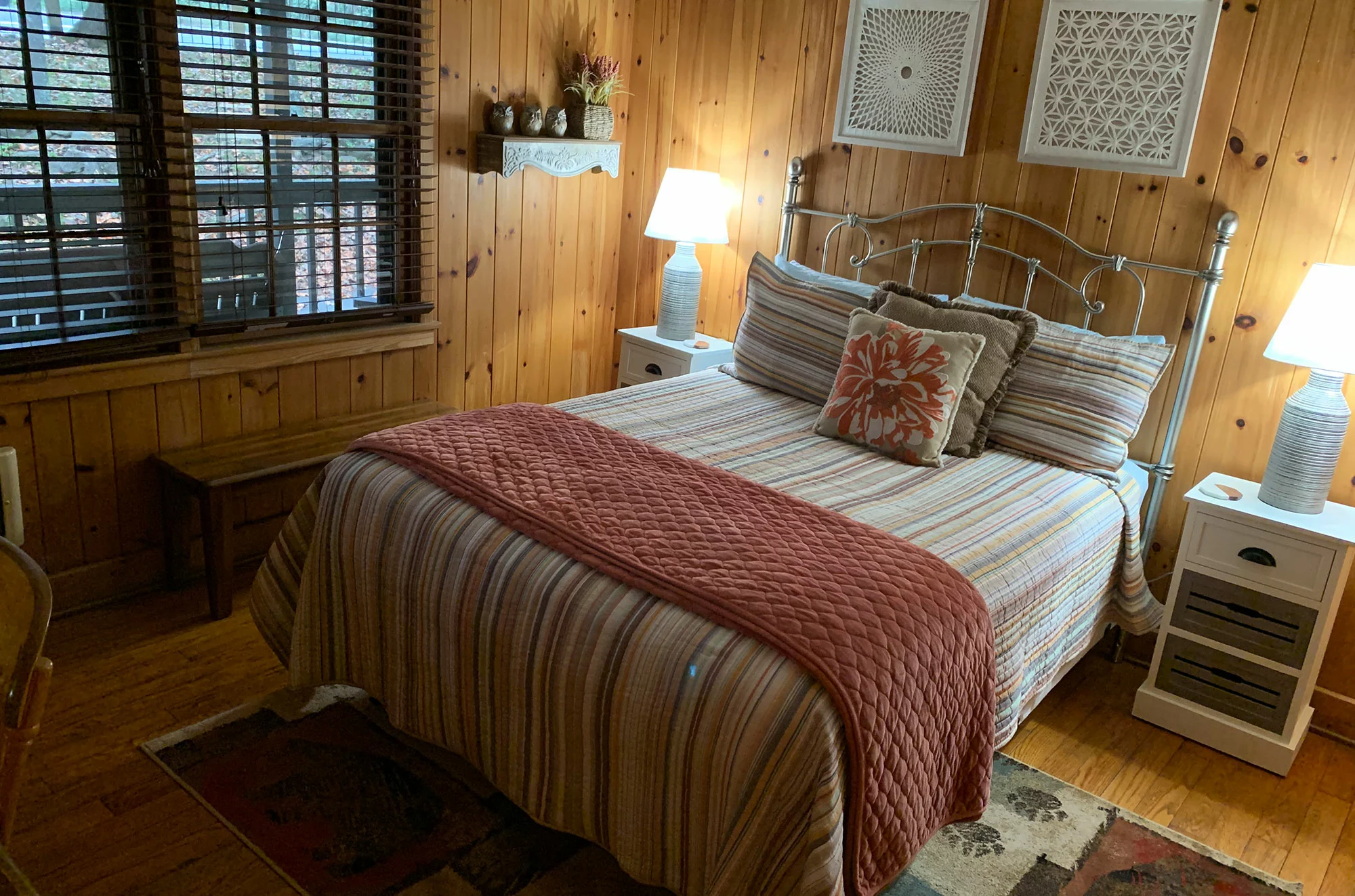 bedroom inside Gatlinburg cabin