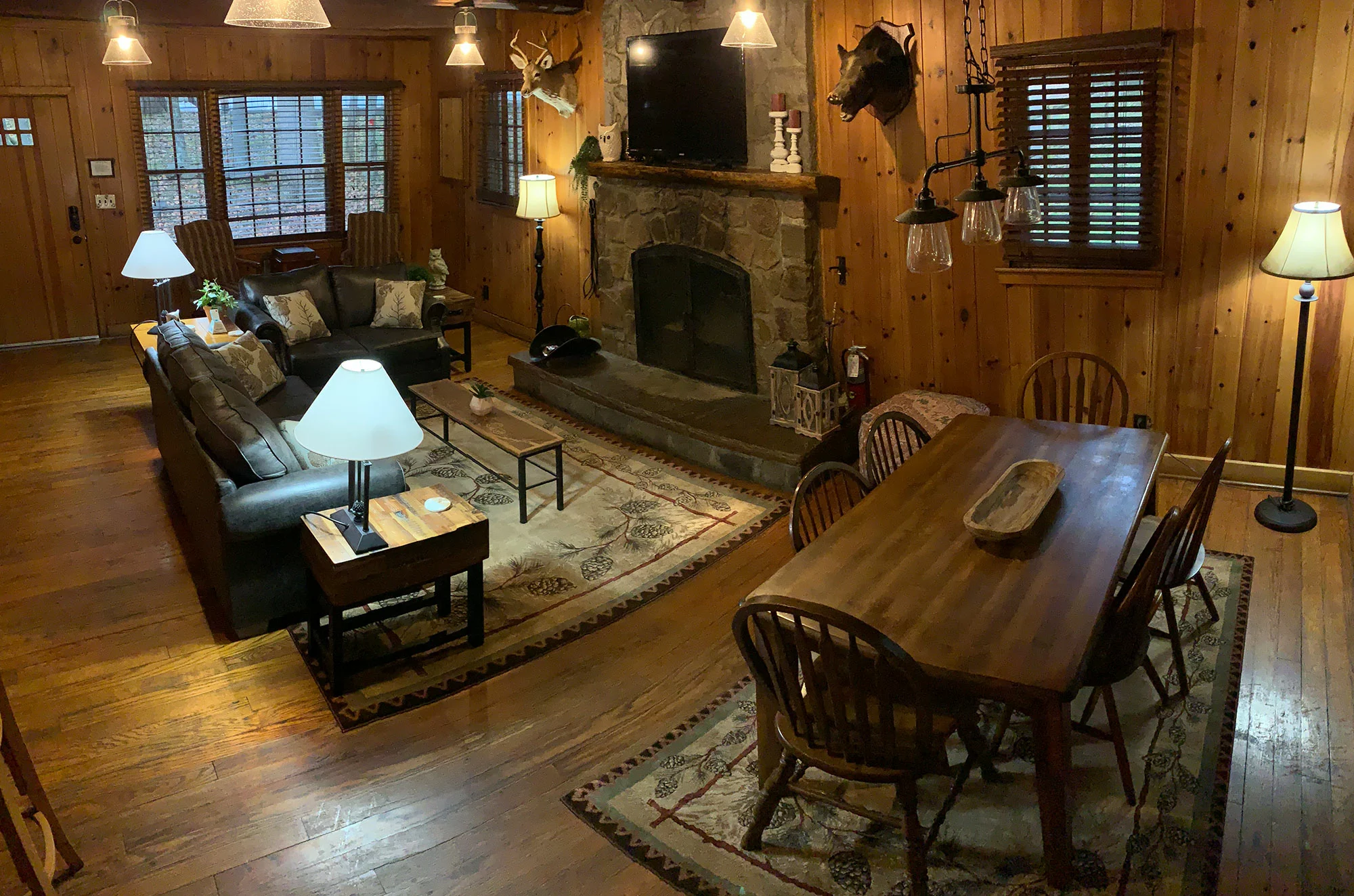 living room inside Gatlinburg cabin