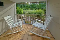 balcony and chairs at our Gatlinburg TN hotel